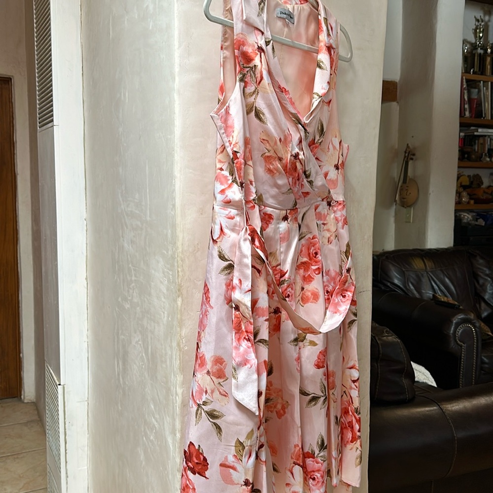 Shelby & Palmer size 16 rose-print dress.